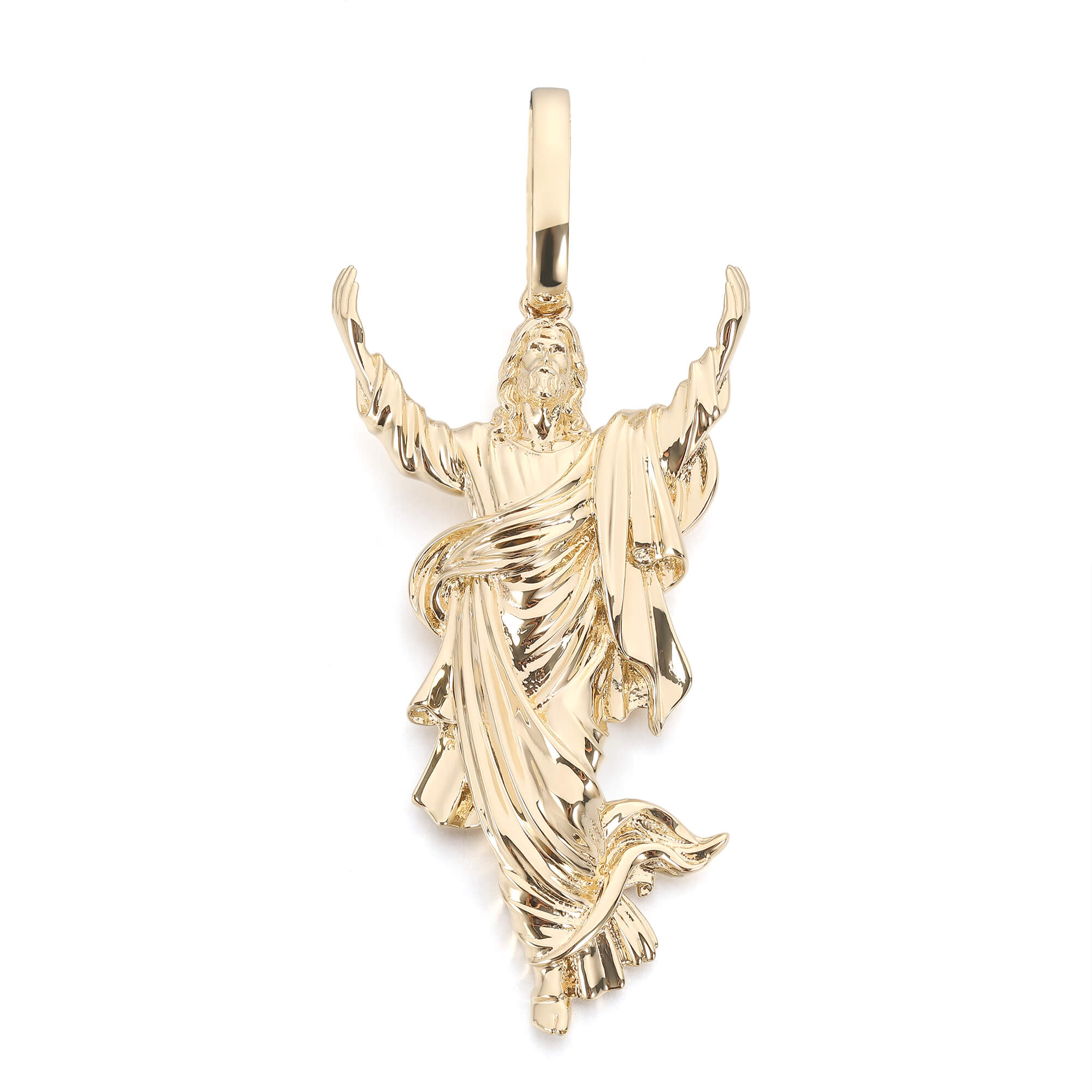 Sacred Hands Of Christ Pendant- Gold Mens Jewelry – Liry's Jewelry