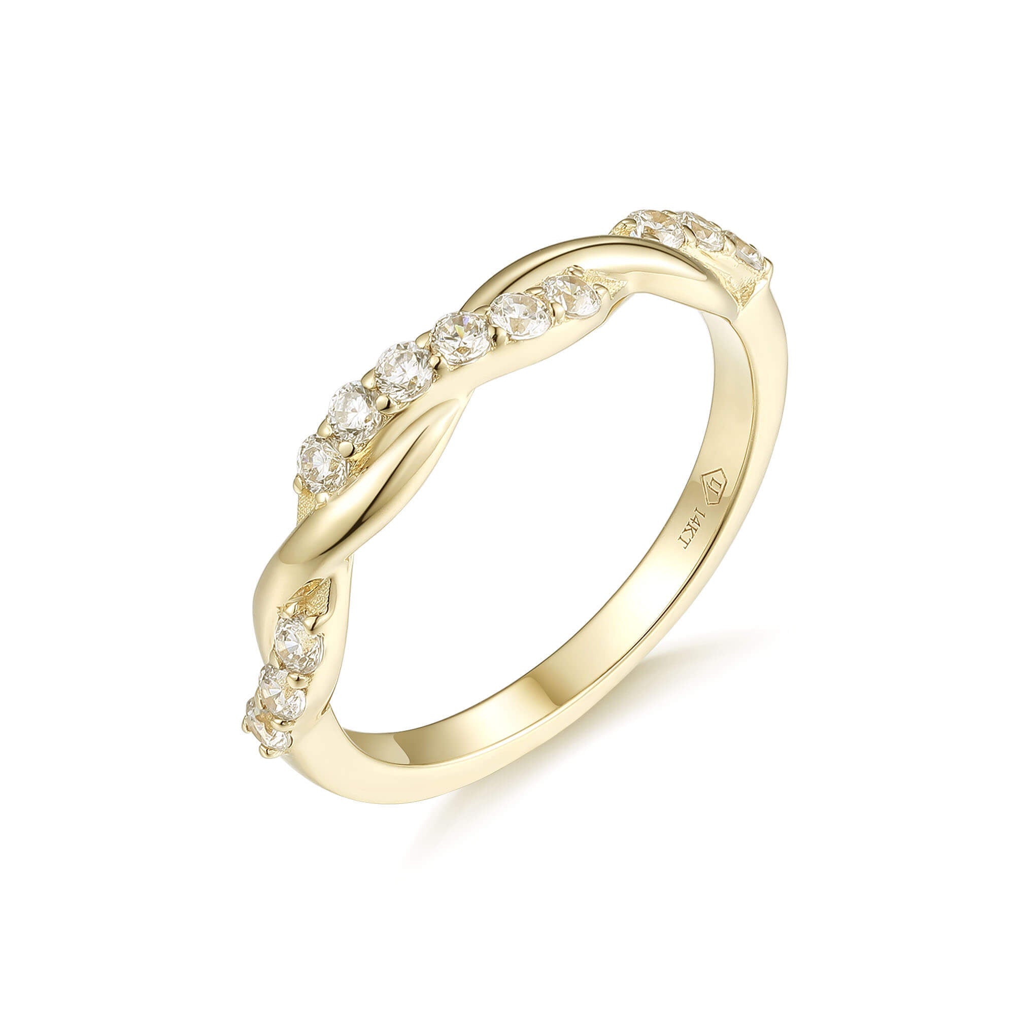 Divine Intertwined Ring Genuine Gold Rings – Liry's Jewelry
