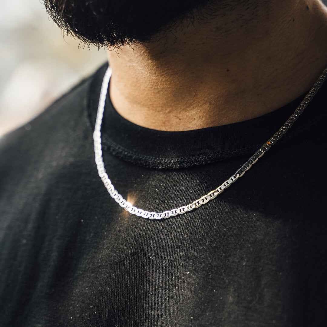 Mariner Chain Necklace In Sterling Silver, 6mm | pqrs