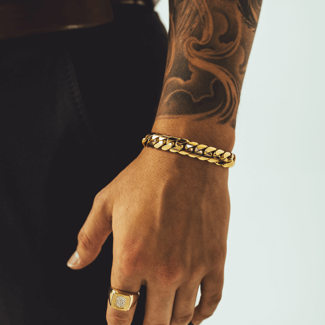 Customizable Solid Gold Miami Cuban Link Bracelet 9mm | Lirys Jewelry Yellow / 14kt Gold / 7.0 (X-Small)