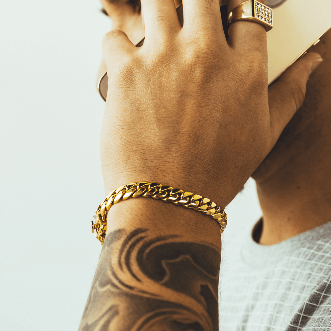 Handmade Solid Gold Miami Cuban Link Bracelets: Made in Tampa, Florida Yellow / 18kt Gold / 9.0 (X-Large)