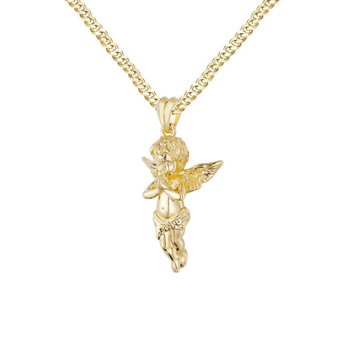 Hand Made Gold Angel Pendant-pendant charm-lirysjewelry