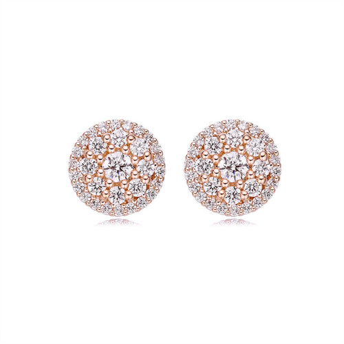 genuine gold diamond cluster earrings vs