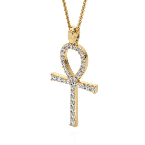 Diamond Ankh-pendant charm-lirysjewelry
