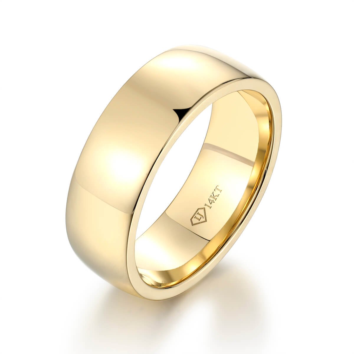 Men's Classic Wedding Band in WHITE GOLD Lirys Jewelry