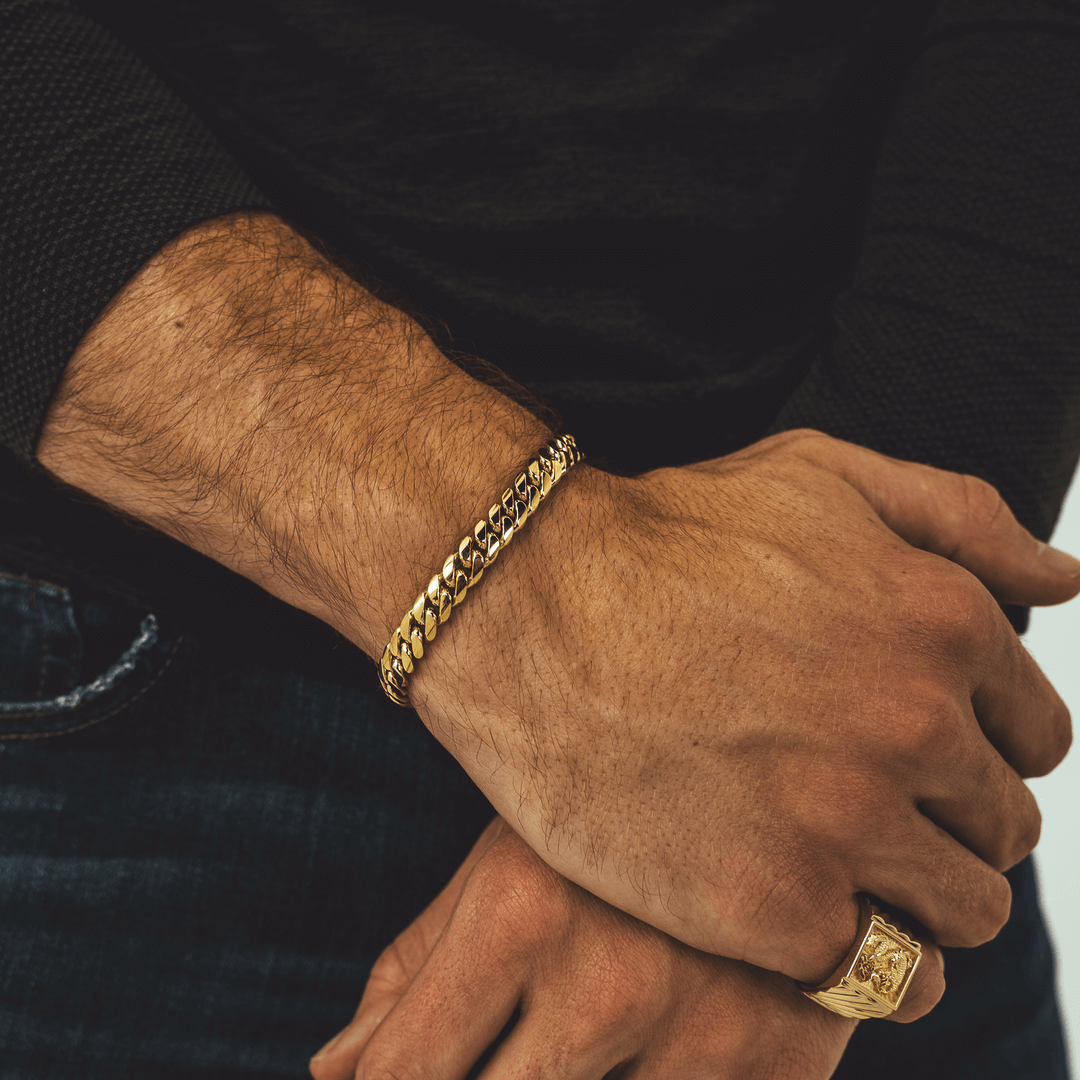 Miami Cuban Link Bracelet 8mm with Unmatched Quality | Lirys Jewelry Rose / 14kt Gold / 9.5 (2XL)