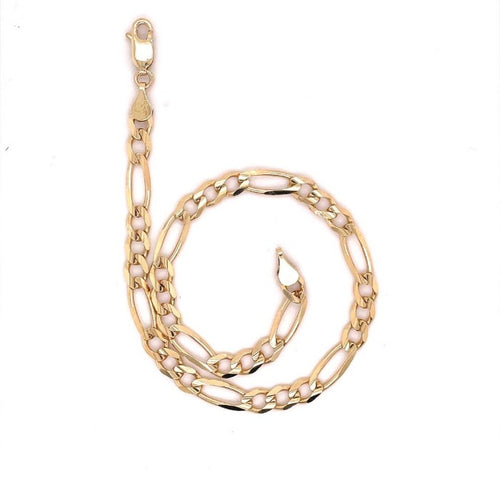 Solid Genuine Gold Figaro Link bracelets-lirysjewelry