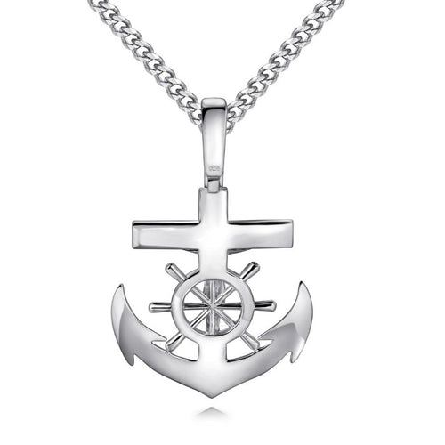 Anchor & Crucifix-pendant charm-lirysjewelry