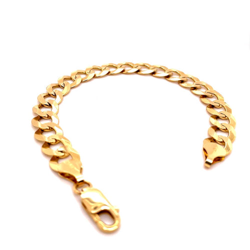 Solid Gold Curb Link Bracelets-lirysjewelry