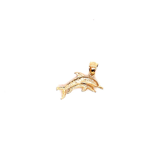 14k genuine gold dolphins 1.2g-pendant charm-lirysjewelry