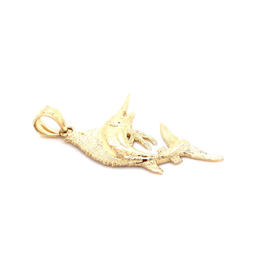 14k genuine gold fish 1.9g-pendant charm-lirysjewelry