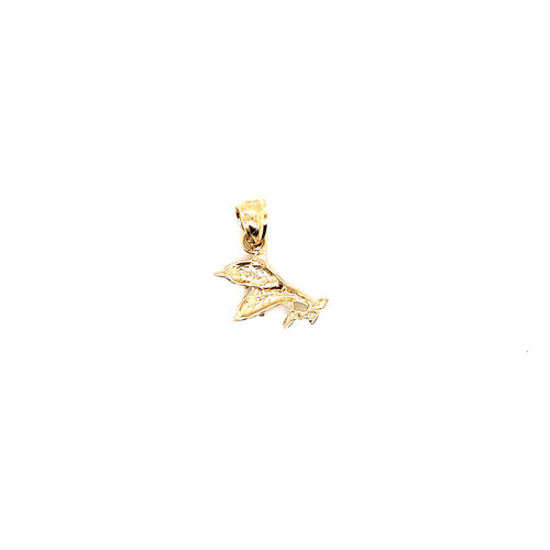 14k genuine gold dolphins 0.8g-pendant charm-lirysjewelry
