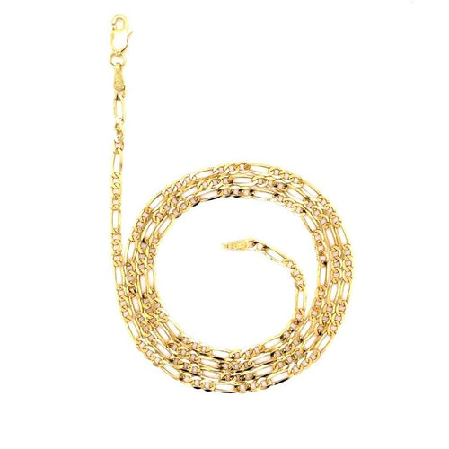 Solid Gold Figaro Link Chains-chain-lirysjewelry