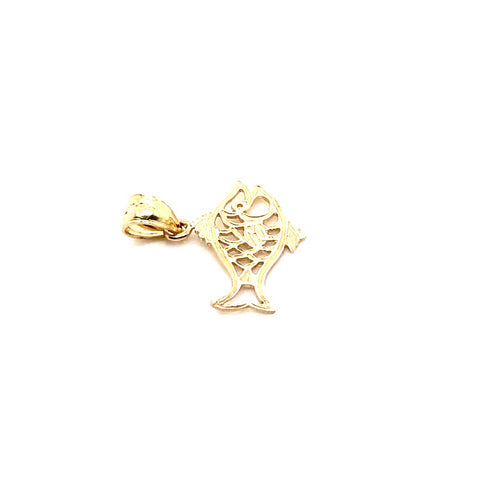 14k genuine gold fish 1.8g-pendant charm-lirysjewelry