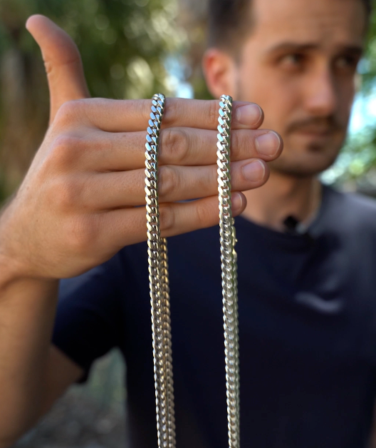 925 Solid Miami Cuban Sterling Silver Bracelet Real Heavy Curb Necklac –  Daniel J