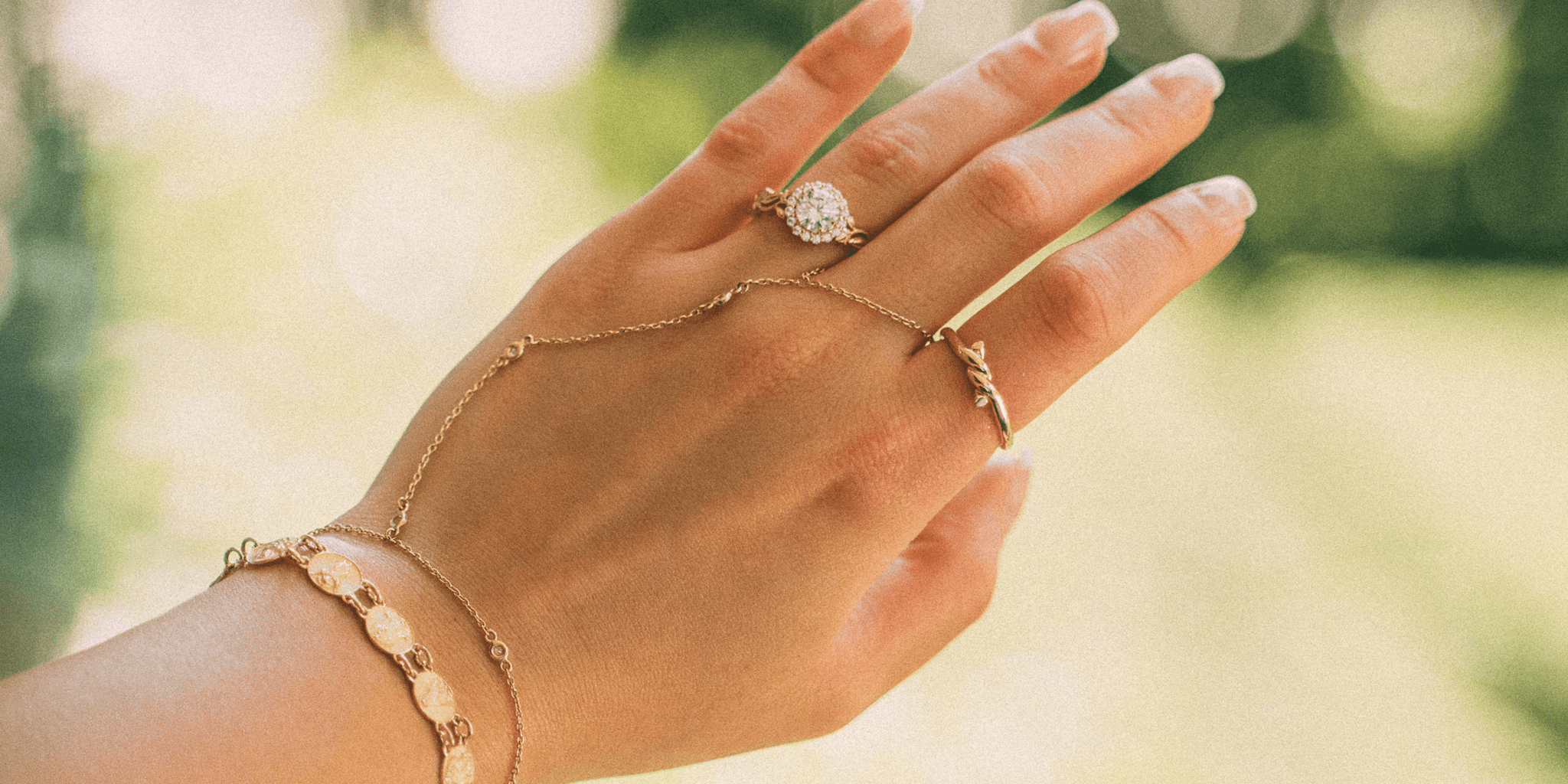 Genuine gold hand chains