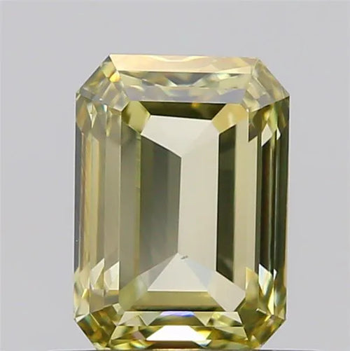 0.70ct Emerald Natural Diamond (Colour Fancy Yellow, Clarity VS1, GIA Certified)