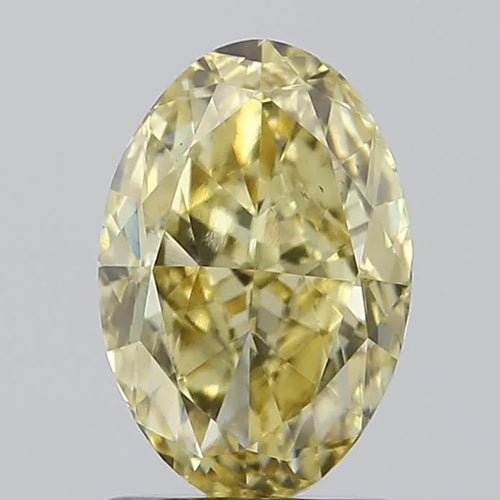 1.50ct Oval Lab Grown Diamond (Colour Fancy Yellow, Clarity VS2, IGI Certified)