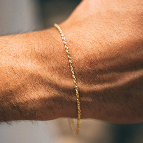 Gold Diamond Cut Rope Bracelet – Liry's Jewelry