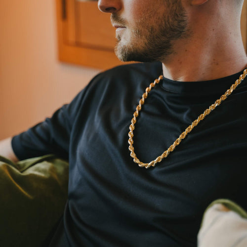 6mm Solid Gold Rope Chain 14k Gold Rope Chain 24 Inch 2mm For Men