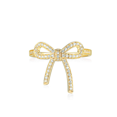 Coquette Sparkling Bow Ring