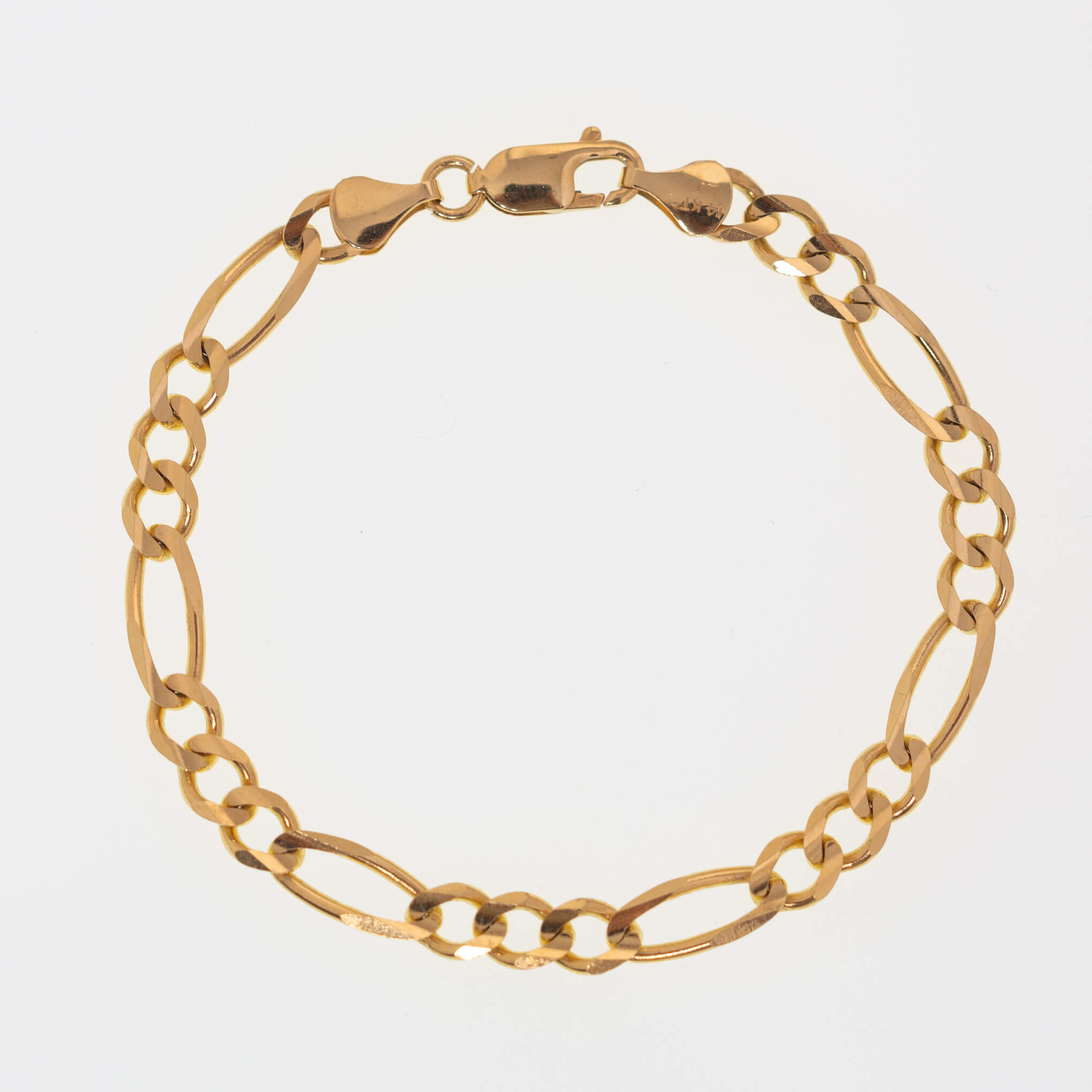 Gold Figaro Bracelet | 10kt, 14kt & 18kt | Liry's – Liry's Jewelry