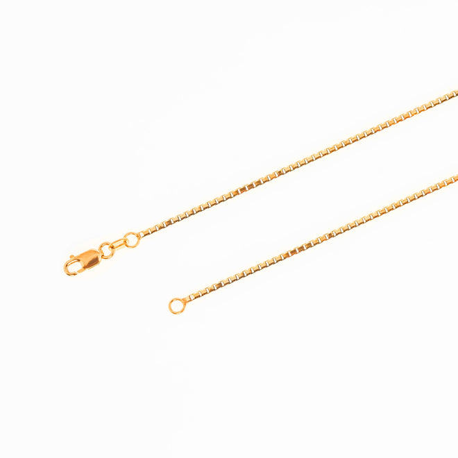 Golden Whisper Genuine Gold Box Chain