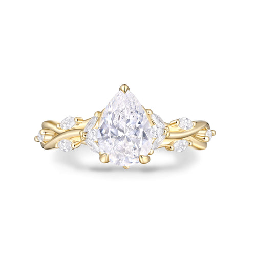 Ethereal Vine Solitaire Ring