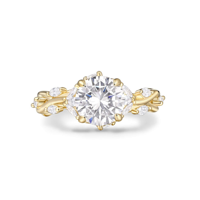 Ethereal Vine Solitaire Ring