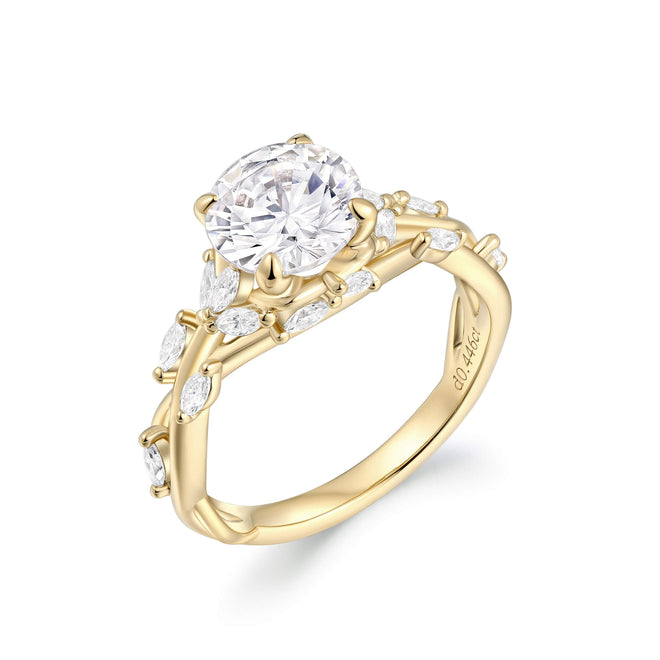 Ethereal Vine Solitaire Ring