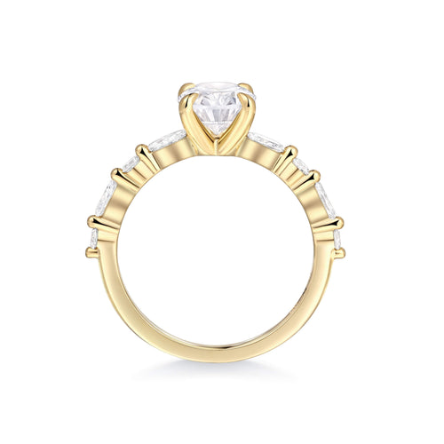 Marquise Accent Solitaire engagement Ring