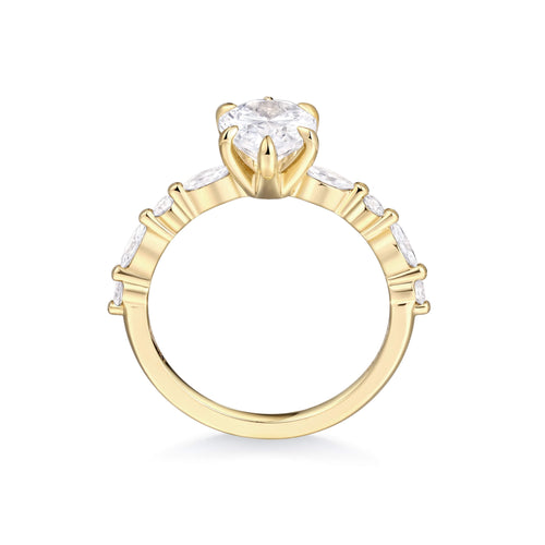 Marquise Accent Solitaire engagement Ring