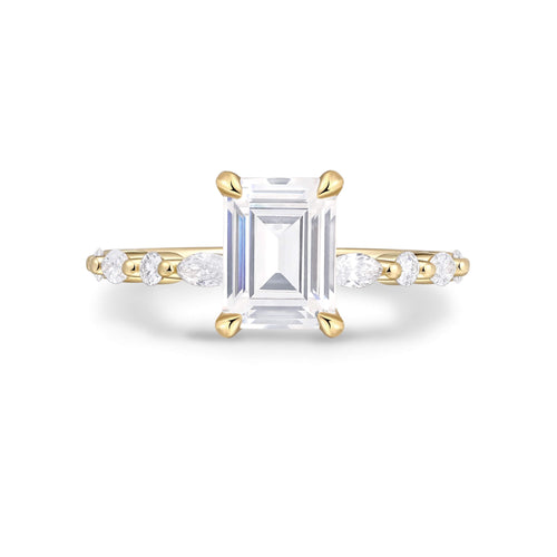Marquise Accent Solitaire engagement Ring