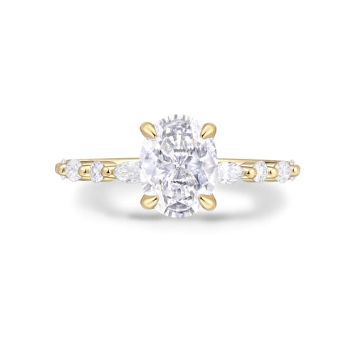 Marquise Accent Solitaire engagement Ring