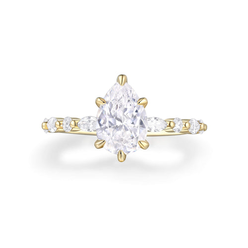 Marquise Accent Solitaire engagement Ring