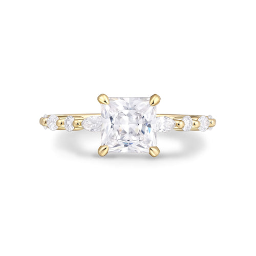 Marquise Accent Solitaire engagement Ring