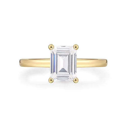 Hidden Halo Flat Band Engagement Ring