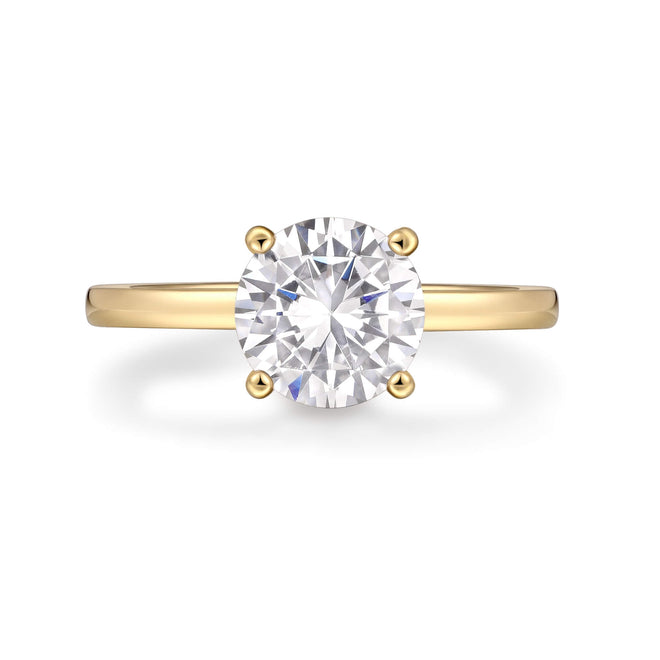 Hidden Halo Flat Band Engagement Ring