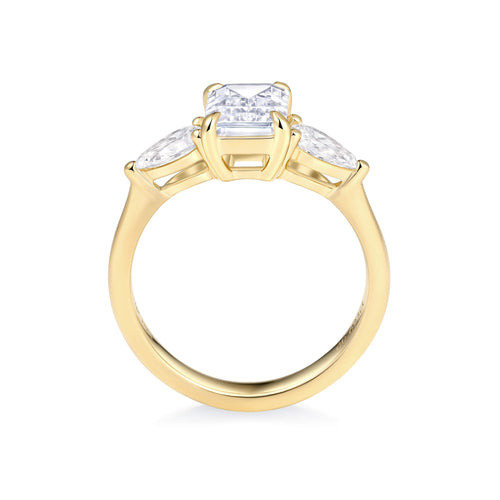 Trinity Pear Accent Engagement Ring