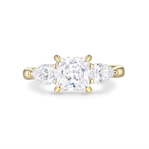 Trinity Pear Accent Engagement Ring