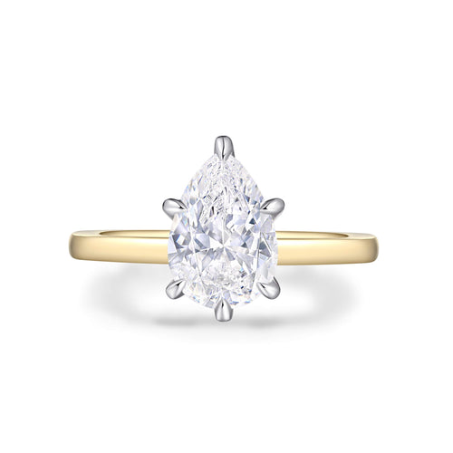 Two-Tone Hidden Halo Engagement Ring