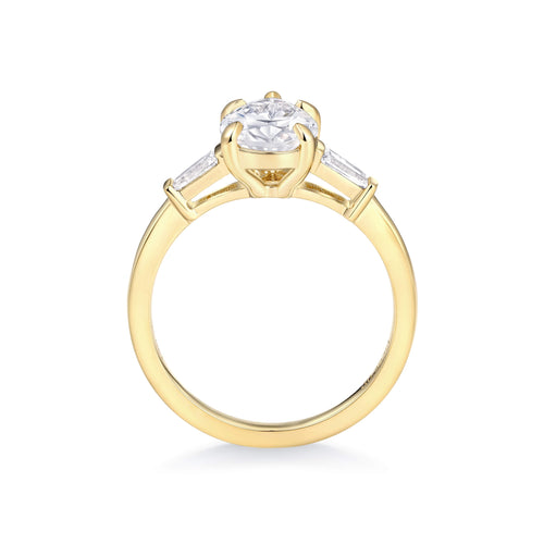 Emerald-Cut Tapered Baguette Engagement Ring