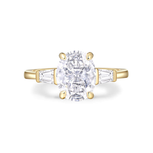 Emerald-Cut Tapered Baguette Engagement Ring