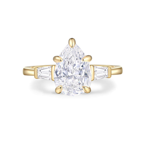 Emerald-Cut Tapered Baguette Engagement Ring