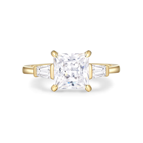 Emerald-Cut Tapered Baguette Engagement Ring