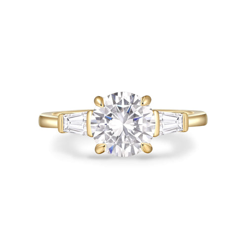 Emerald-Cut Tapered Baguette Engagement Ring