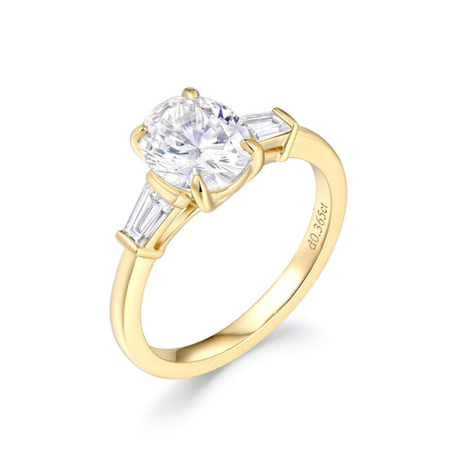 Emerald-Cut Tapered Baguette Engagement Ring