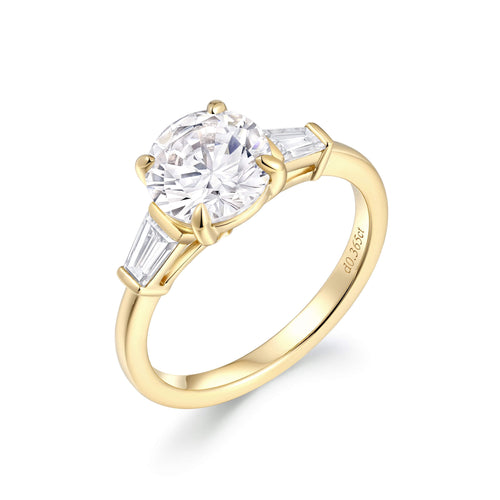 Emerald-Cut Tapered Baguette Engagement Ring