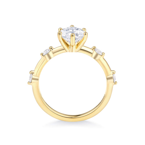 Accent Stone Engagement Ring