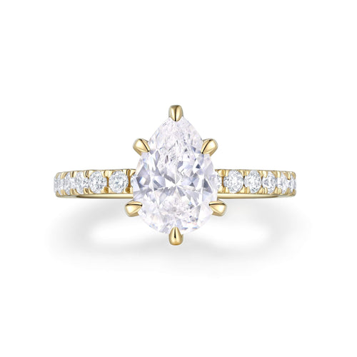 Accent Stones With Hidden Halo Engagement Rings